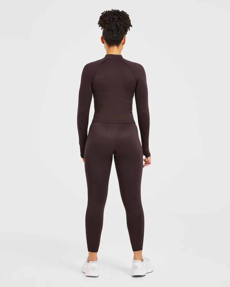 Balance V3 Seamless Zip Jacket - Dark Brun