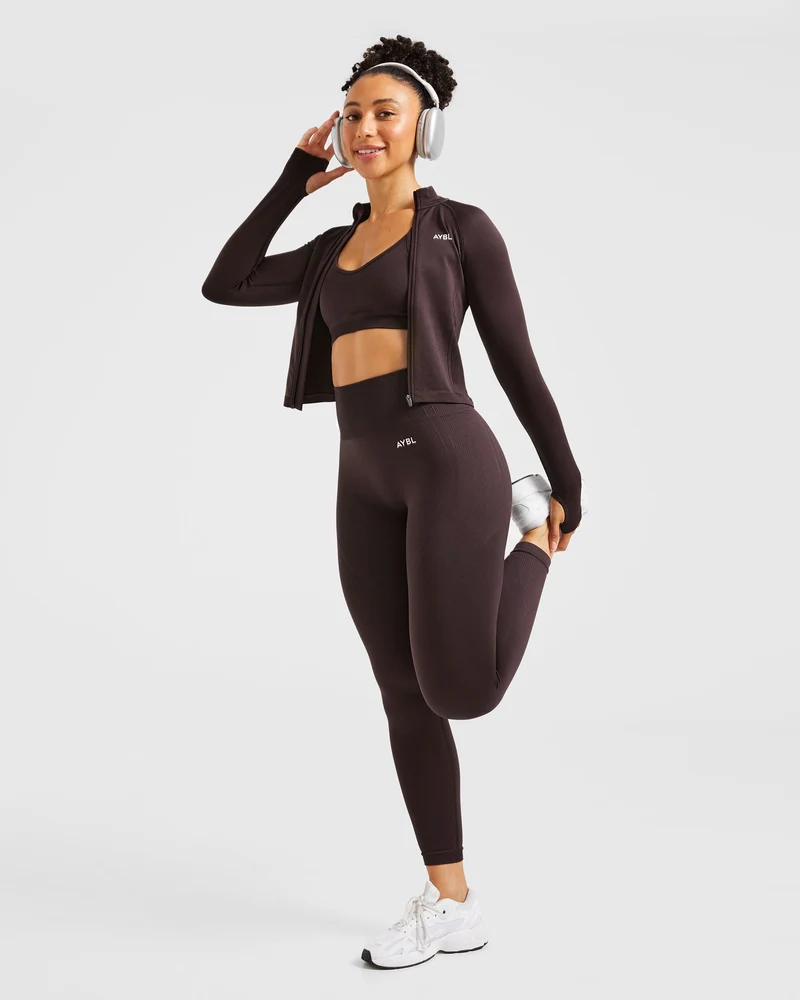 Balance V3 Seamless Zip Jacket - Dark Brun