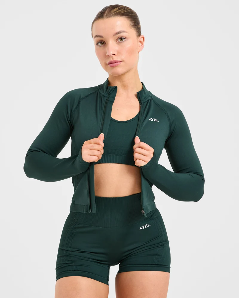 Balance V3 Seamless Zip Jacket - Dark Vert
