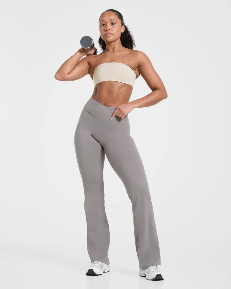 Sculpt Wrap Flared Leggings - Smoke Gris