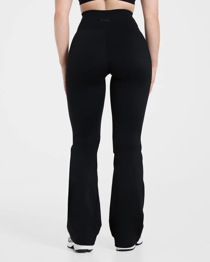 Sculpt Wrap Flared Leggings - Noir