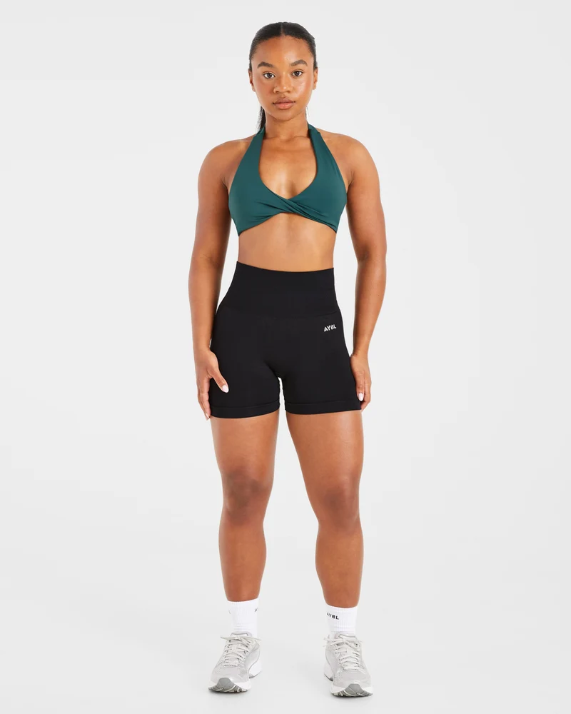 Essential Halterneck Sports Bra - Deep Vert