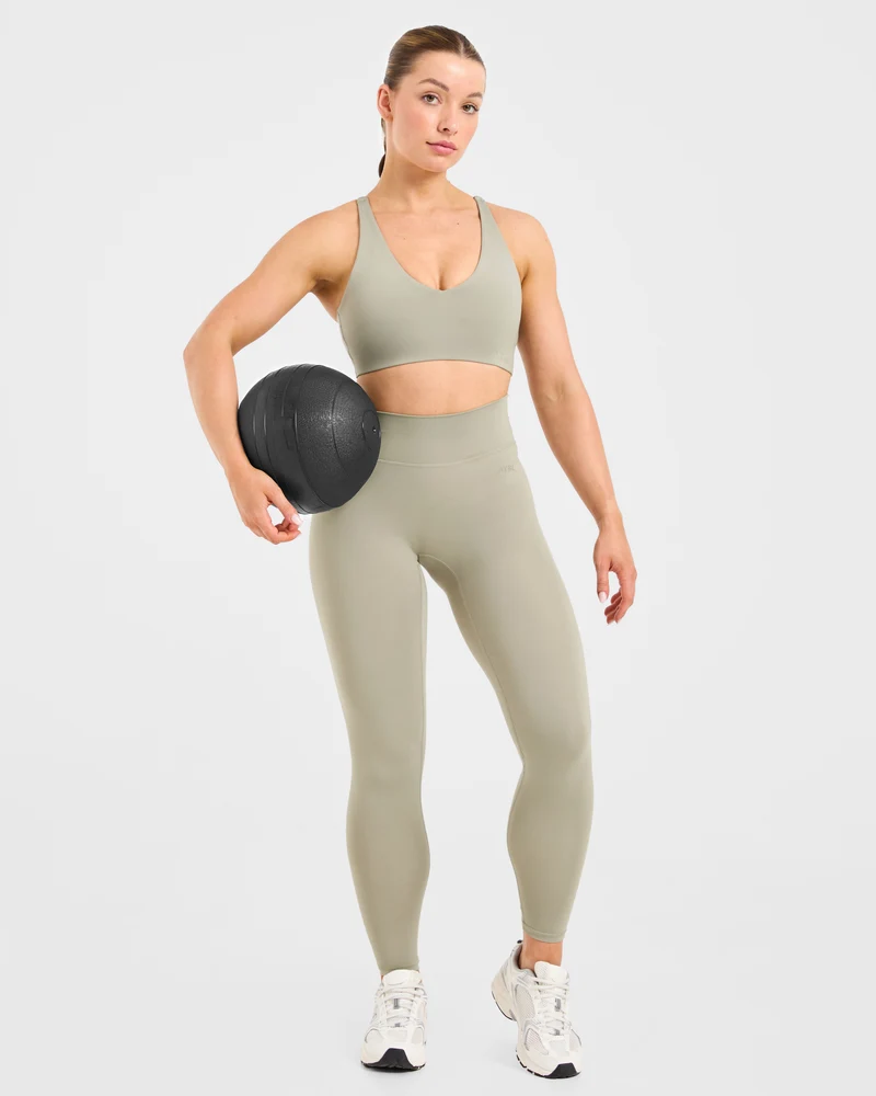 Staple Sports Bra - Washed Olive
