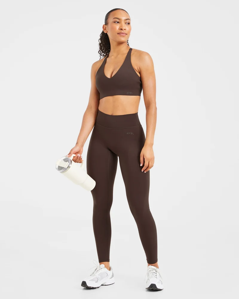Staple Sports Bra - Coffee Brun
