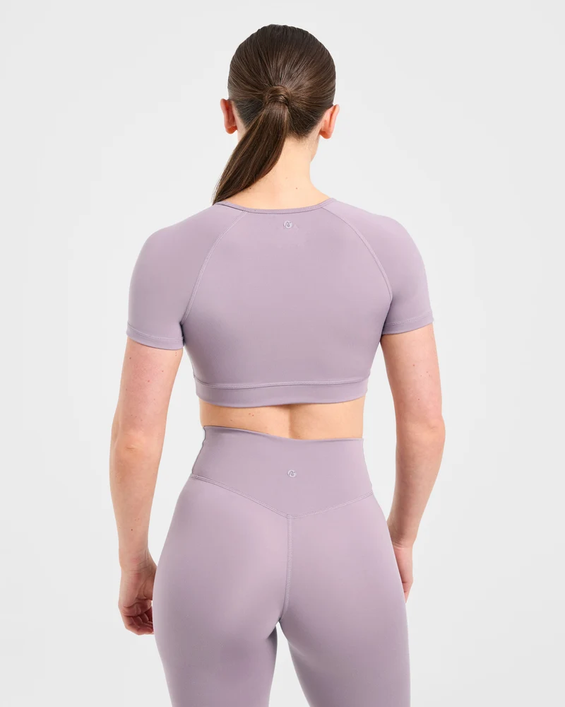 Staple Crop Top - Mauve Violet