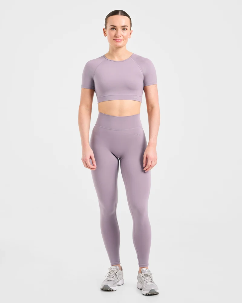 Staple Crop Top - Mauve Violet