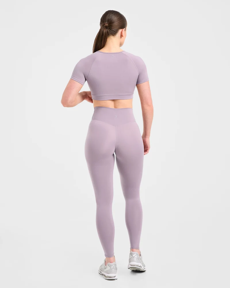 Staple Crop Top - Mauve Violet