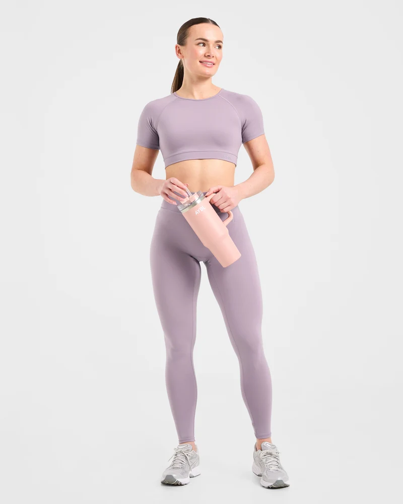 Staple Crop Top - Mauve Violet