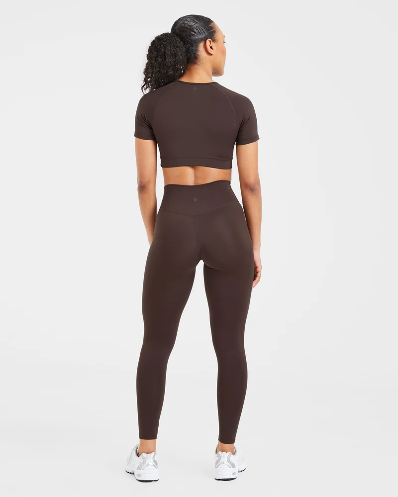 Staple Crop Top - Coffee Brun