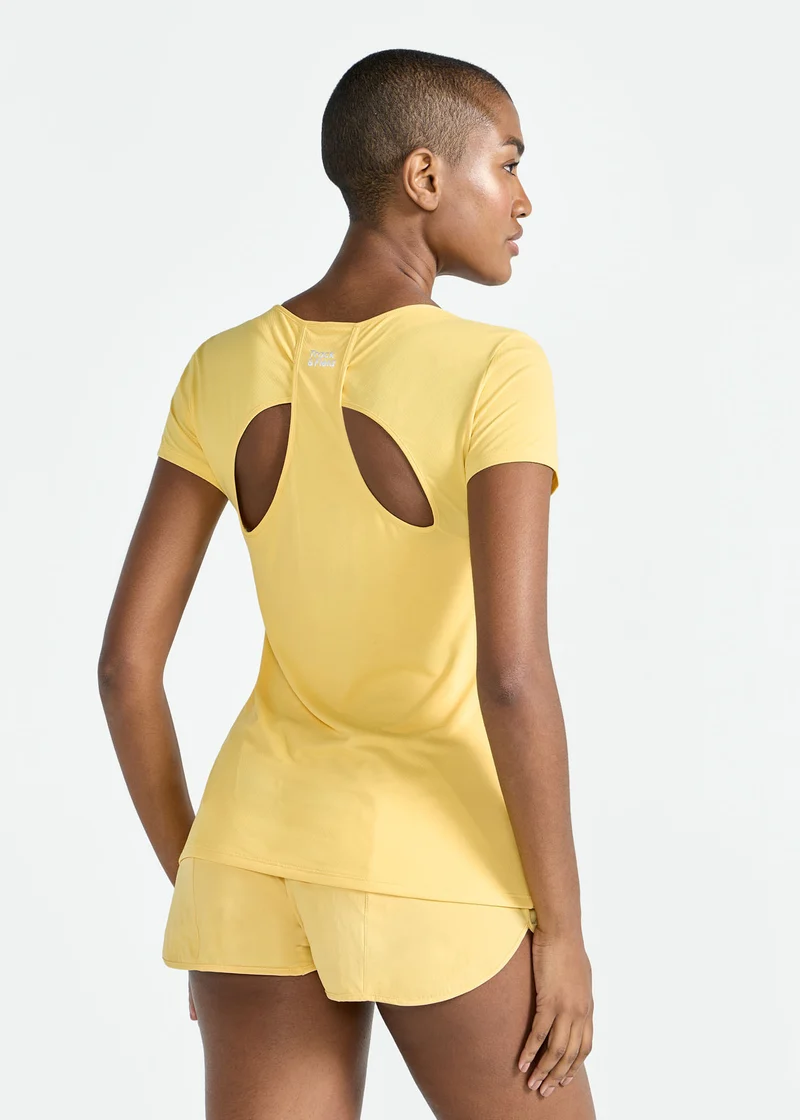 T-Shirt Mulher Manga Curta Gota