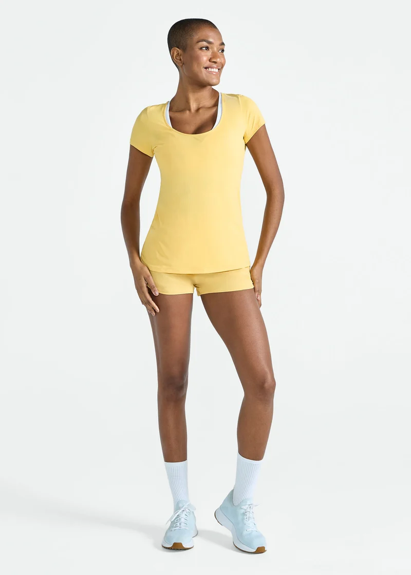 T-Shirt Mulher Manga Curta Gota