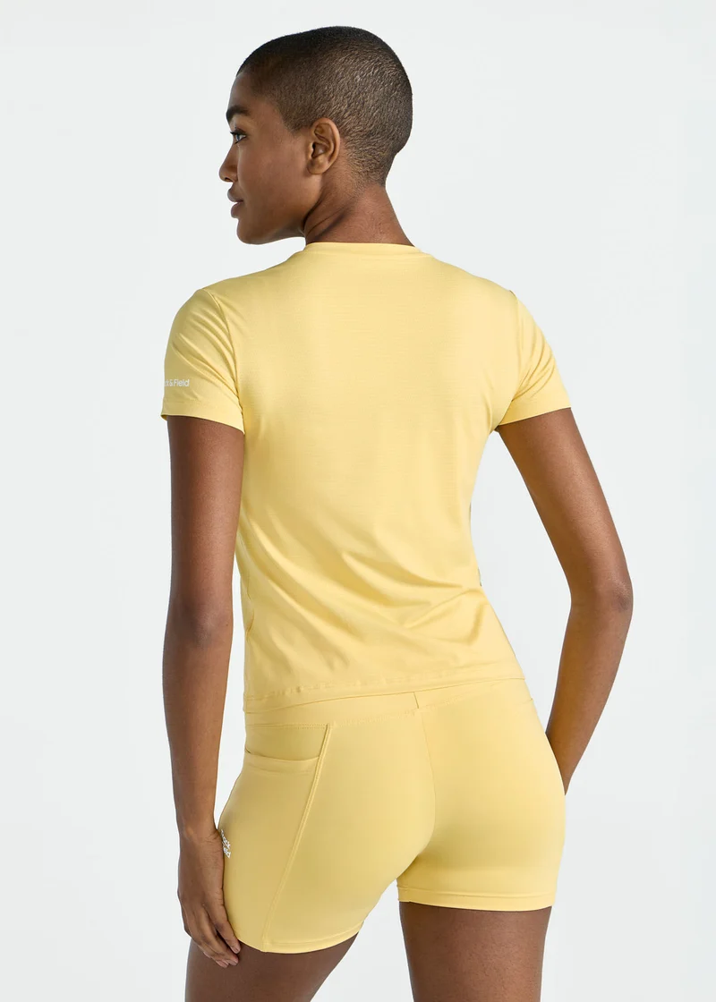 T-Shirt Mulher Manga Curta Uv Mesh