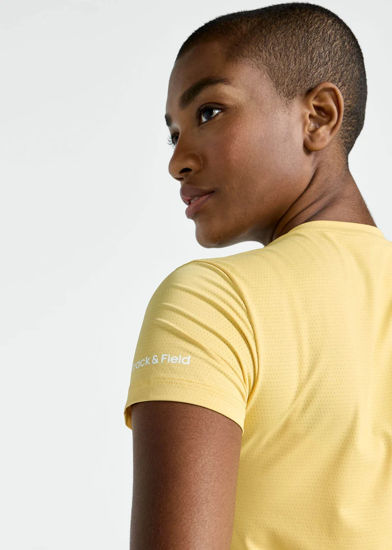 T-Shirt Mulher Manga Curta Uv Mesh