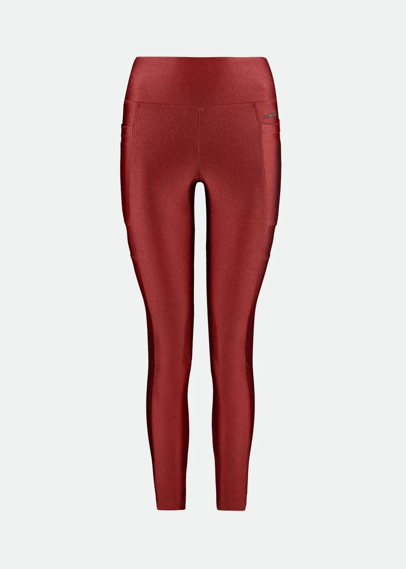 Calça Legging Mulher Bolsos Brilho