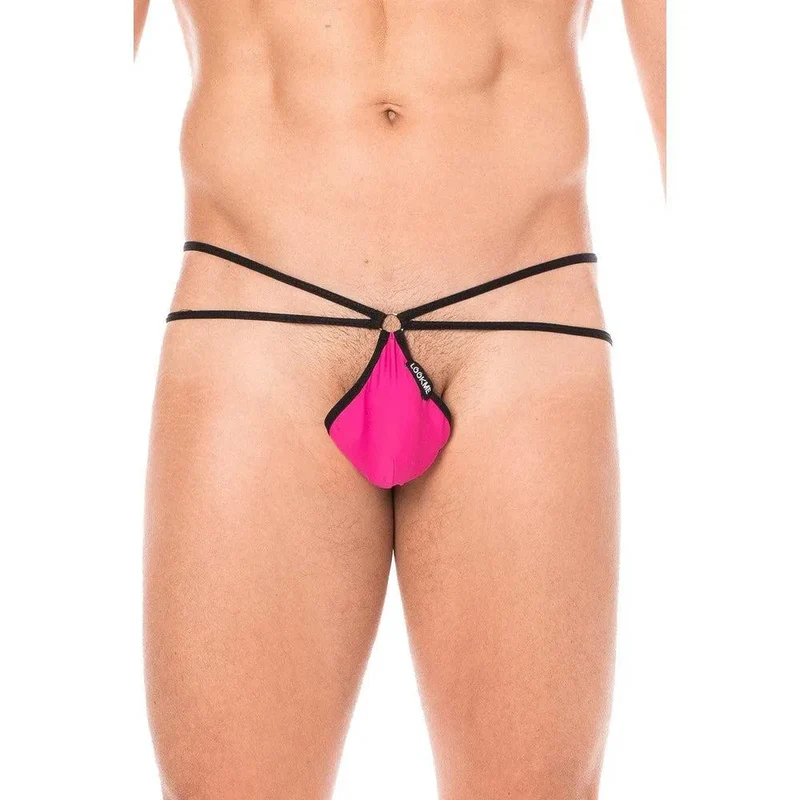 string ficelle homme magenta mini très échancré poche goutte confortable sensuel sexy élégant séduisant durable extensible polyamide élasthanne