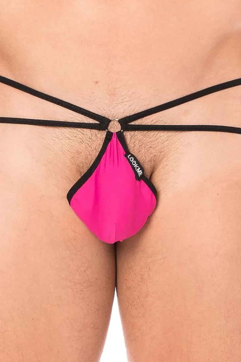 string ficelle homme magenta mini très échancré poche goutte confortable sensuel sexy élégant séduisant durable extensible polyamide élasthanne