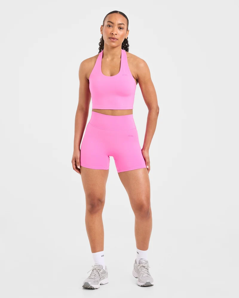Staple Halterneck Crop Top - Summer Rose