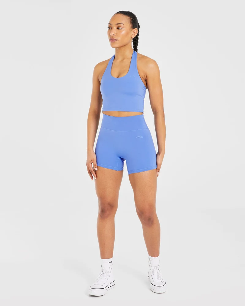 Staple Halterneck Crop Top - Cobalt Bleu