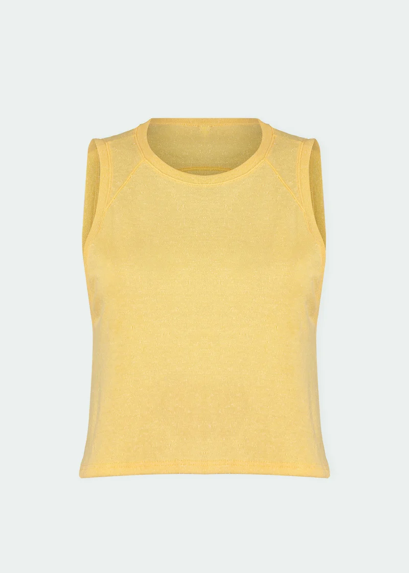 T-Shirt Sem Manga Mulher Cropped