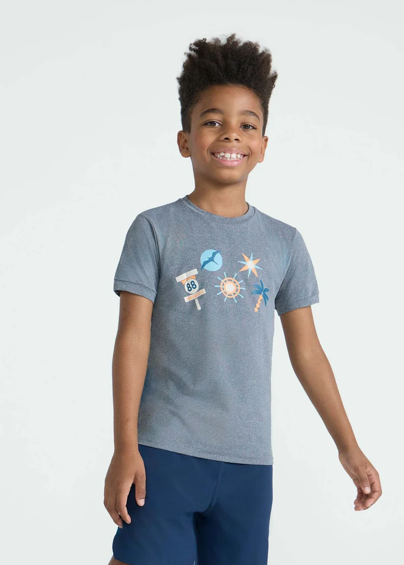 T-Shirt Infantil Menino Manga Curta Thermodry Leme