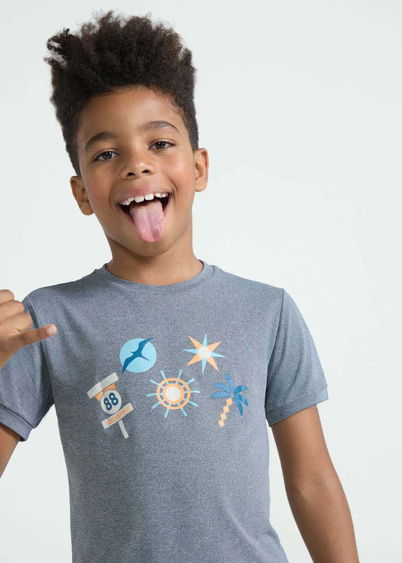 T-Shirt Infantil Menino Manga Curta Thermodry Leme