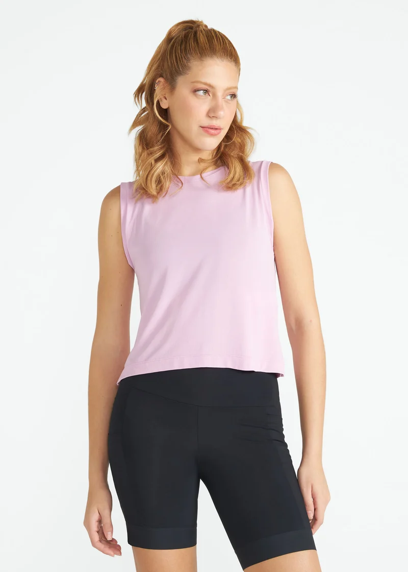 T-Shirt Sem Manga Mulher Run