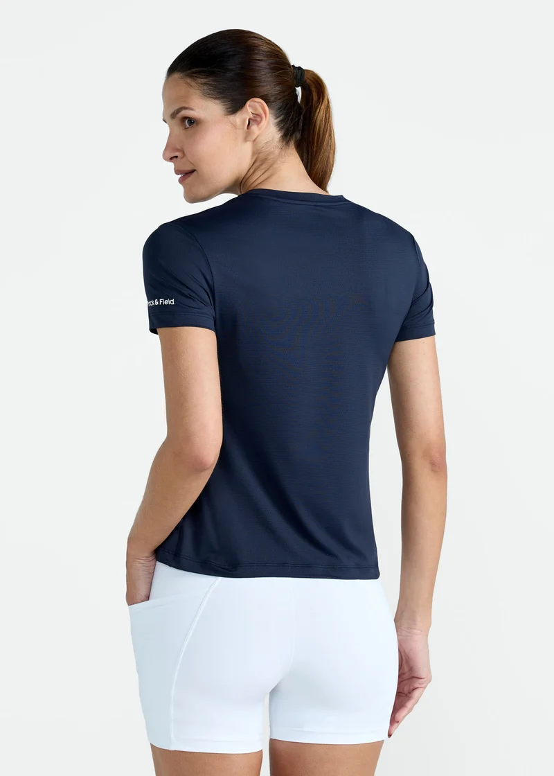 T-Shirt Mulher Manga Curta Uv Mesh