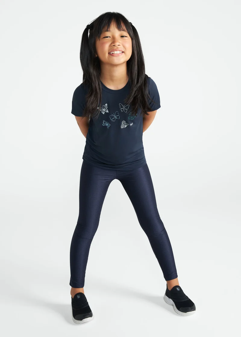 Calça Legging Infantil Menina Textura