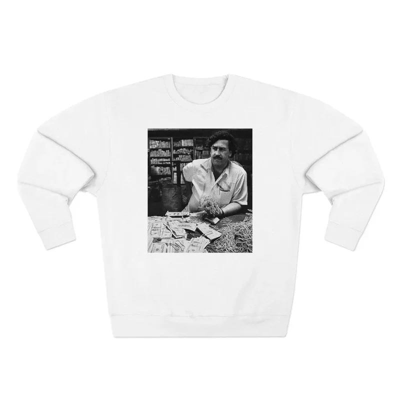 Don Pablo Escobar and his Money on the table Sweatshirt