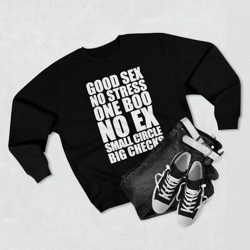 No stress One Boo No ex Small Circle Big Checks Sweatshirt