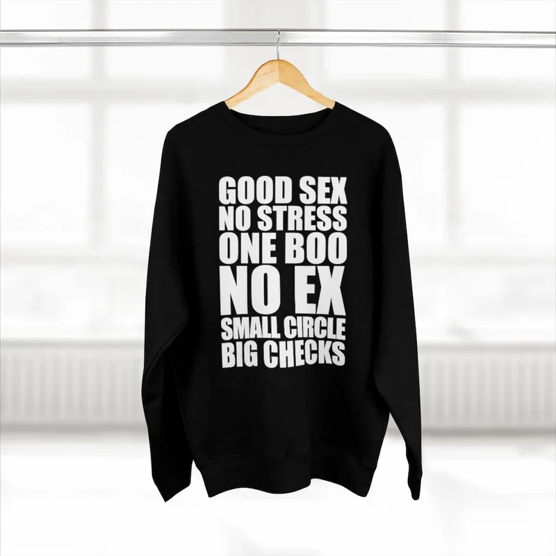 No stress One Boo No ex Small Circle Big Checks Sweatshirt