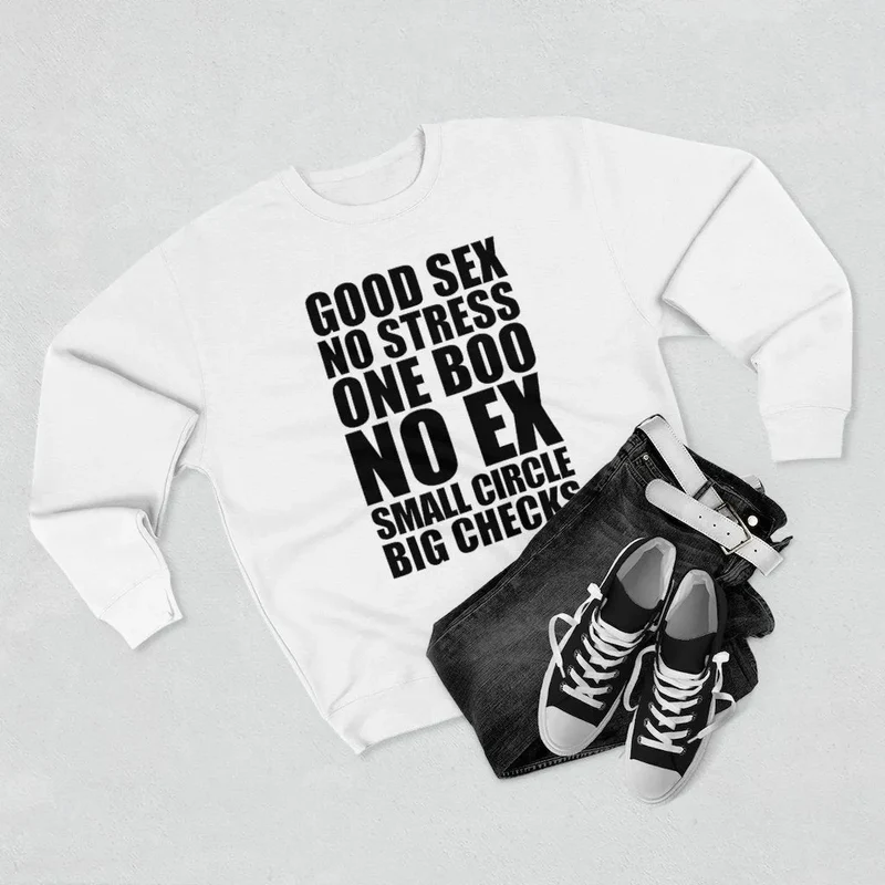 No stress One Boo No ex Small Circle Big Checks Sweatshirt