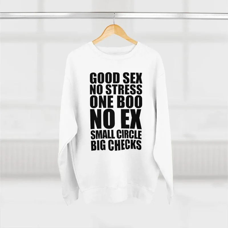 No stress One Boo No ex Small Circle Big Checks Sweatshirt