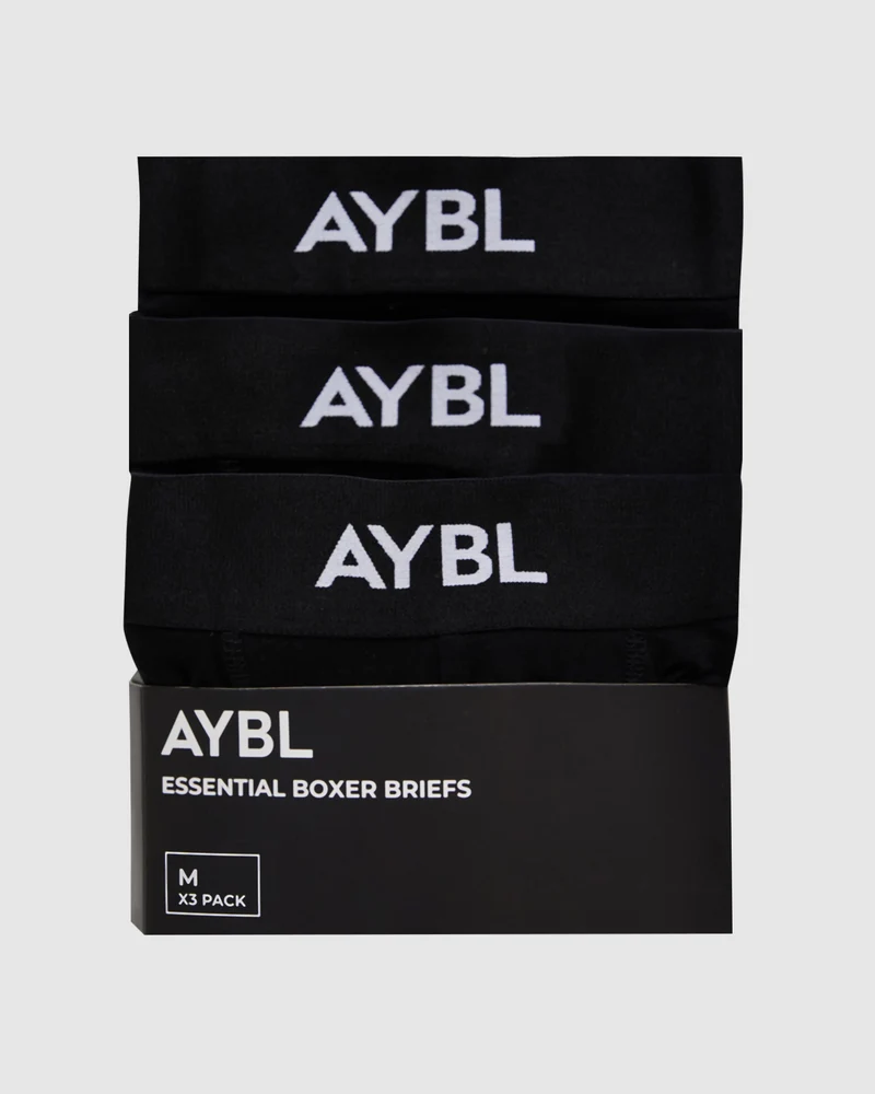 Essential Boxer Brief (3 pack) - Noir