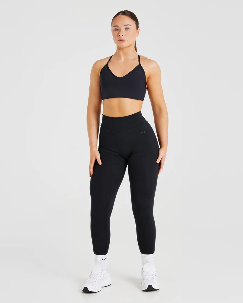 Essential Crossback Sports Bra - Noir