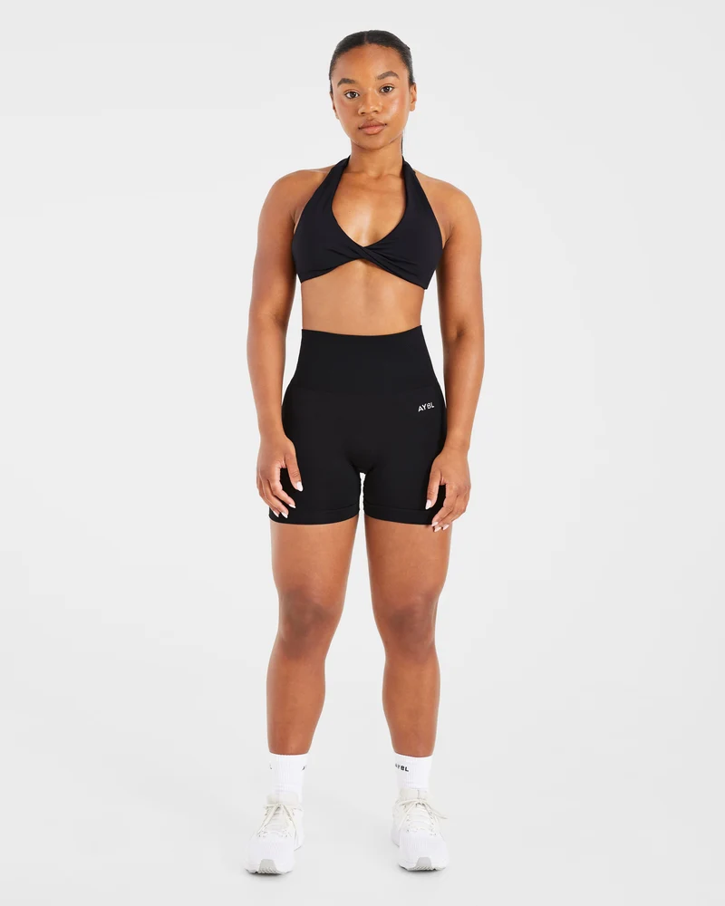 Essential Halterneck Sports Bra - Noir