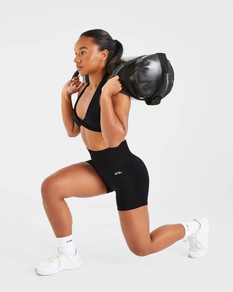 Essential Halterneck Sports Bra - Noir