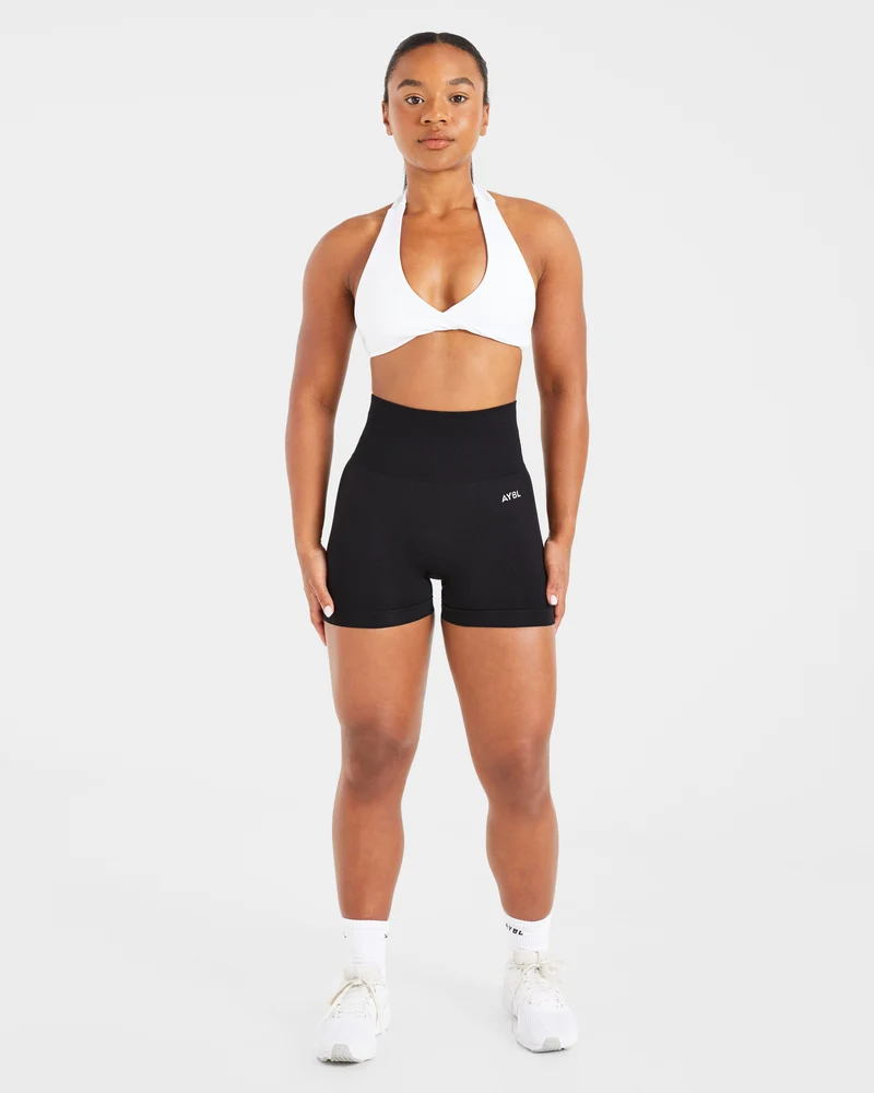 Essential Halterneck Sports Bra - Blanc