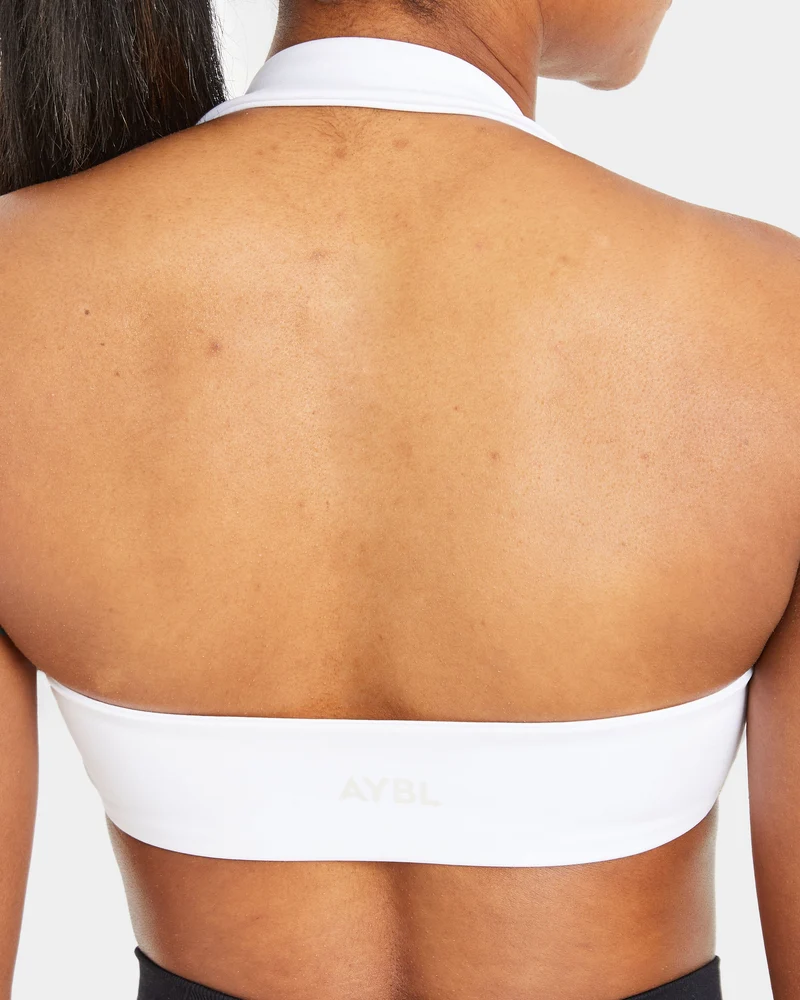 Essential Halterneck Sports Bra - Blanc