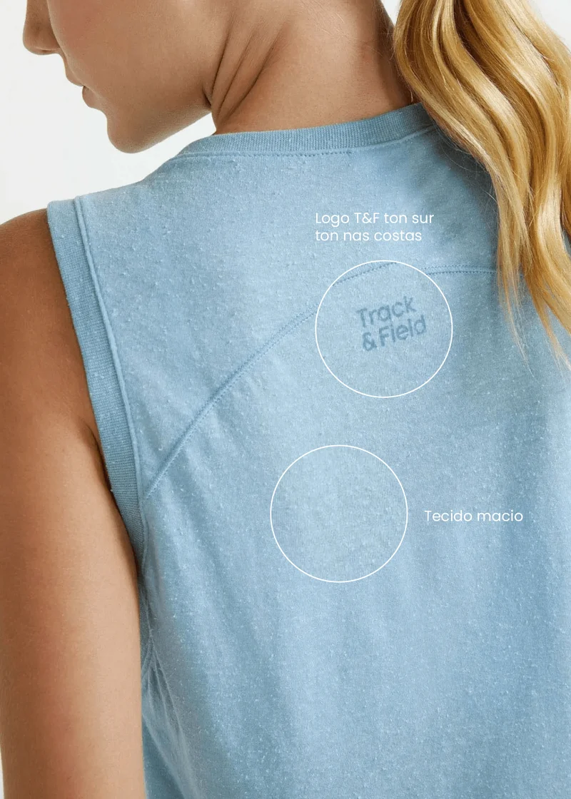 T-Shirt sem Manga Mulher Cropped