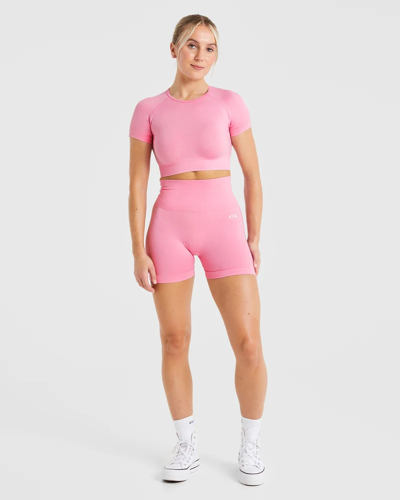 Empower Seamless Crop Top - Baby Rose