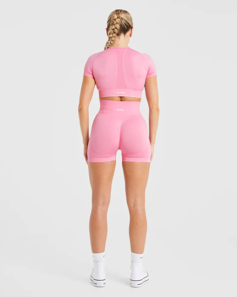 Empower Seamless Crop Top - Baby Rose