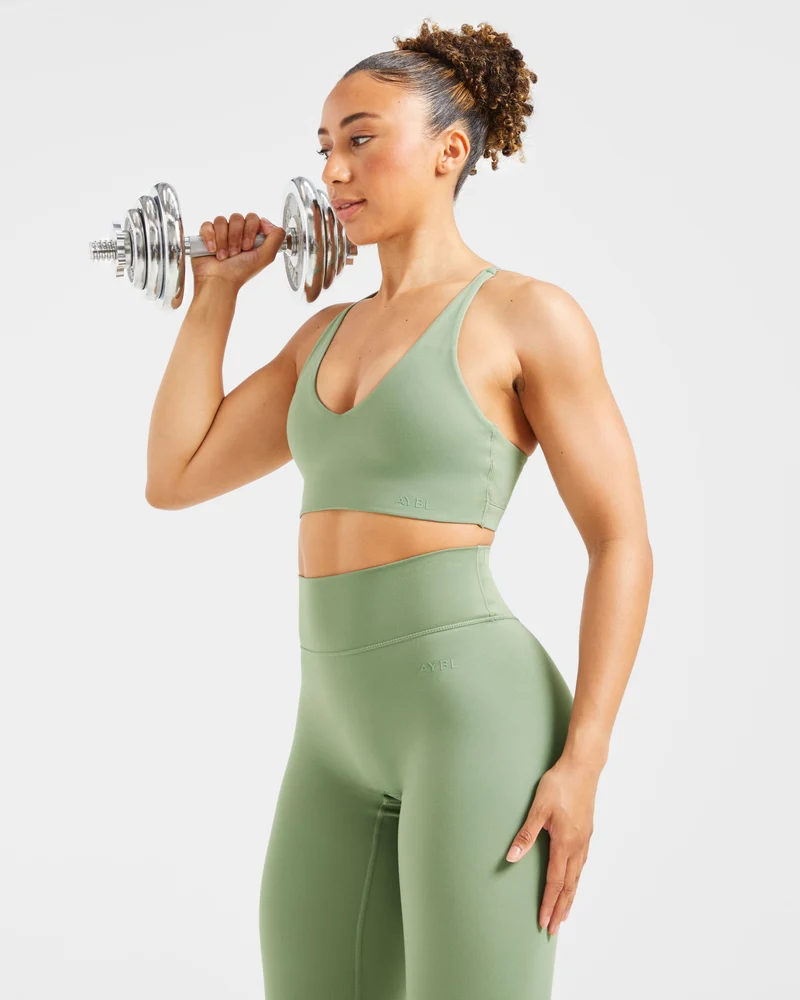 Staple Sports Bra - Olive Vert