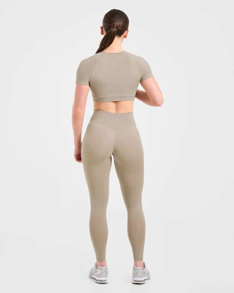 Staple Crop Top - Muted Taupe