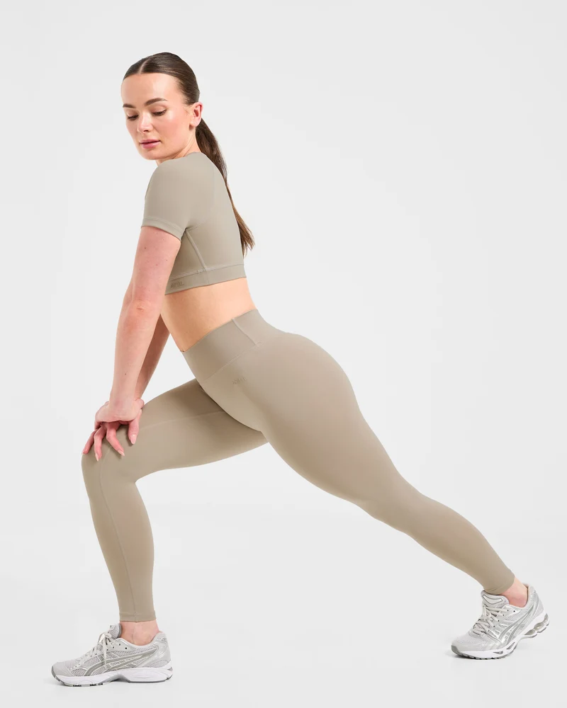 Staple Crop Top - Muted Taupe