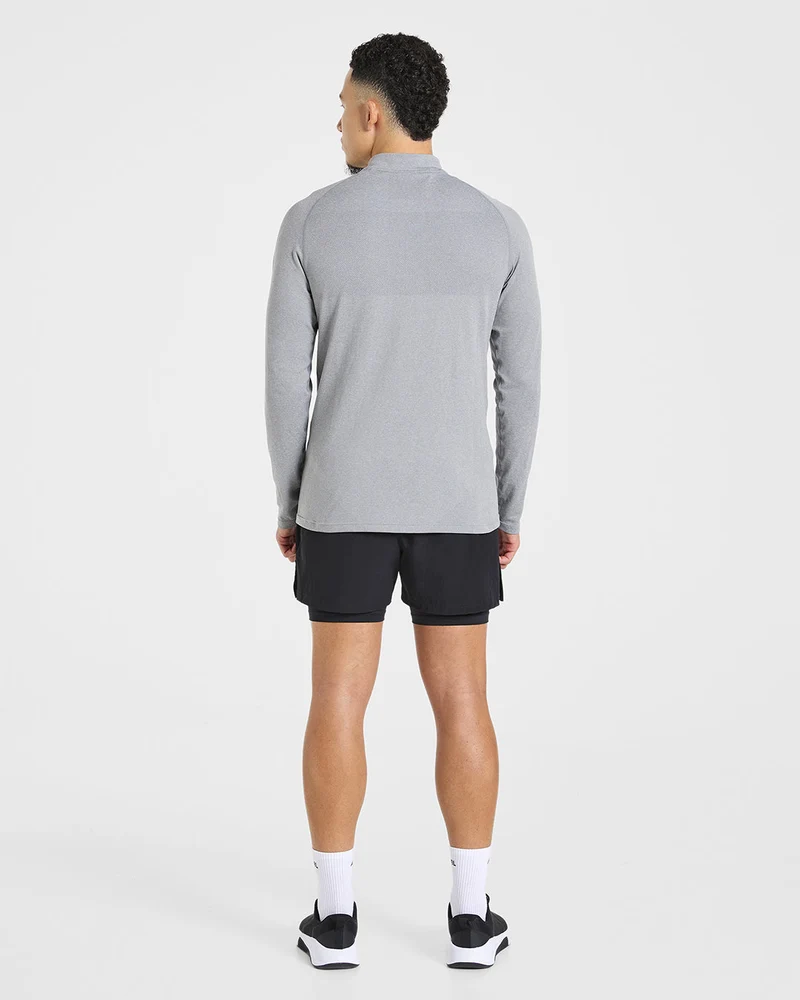 Essential Seamless 1/4 Zip Pullover - Gris Marl