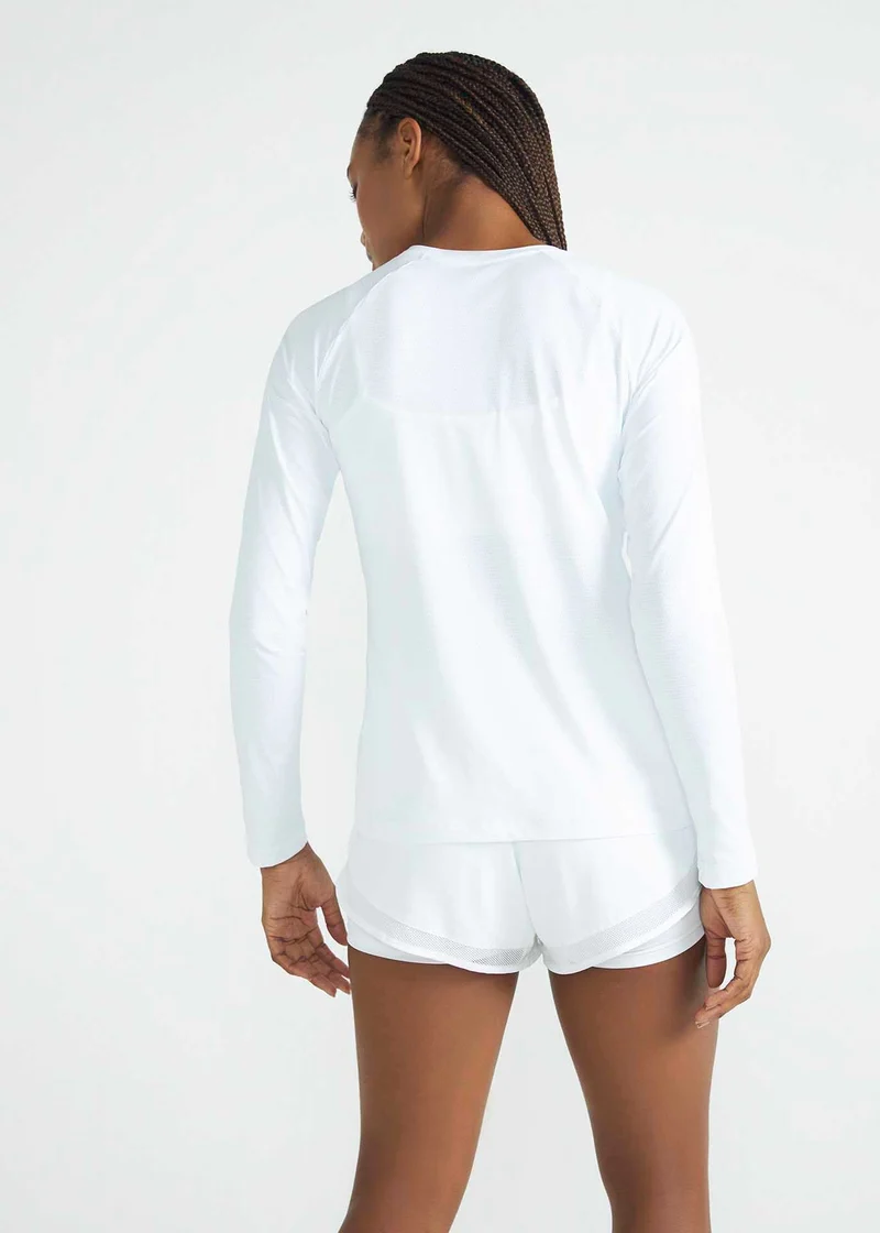 T-shirt Mulher Manga Longa Uv Mesh