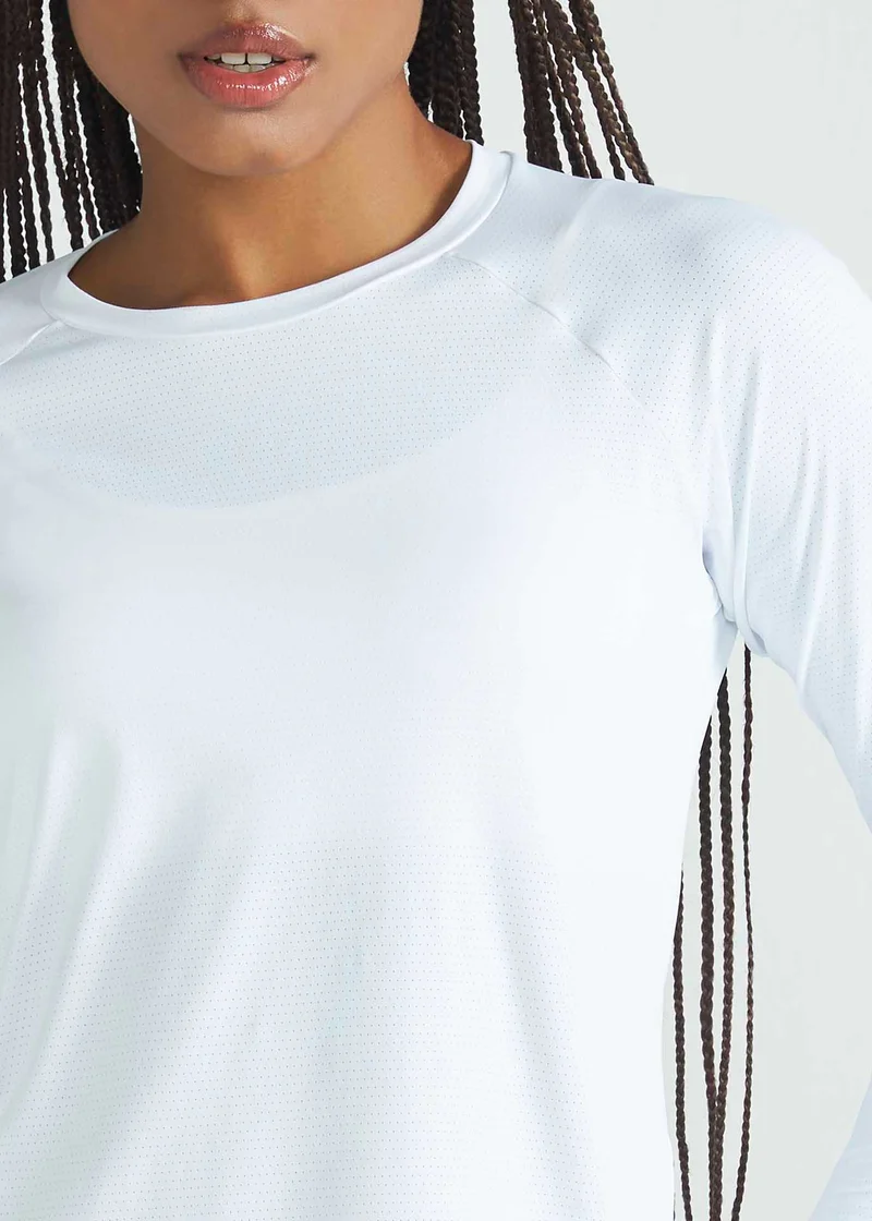 T-shirt Mulher Manga Longa Uv Mesh