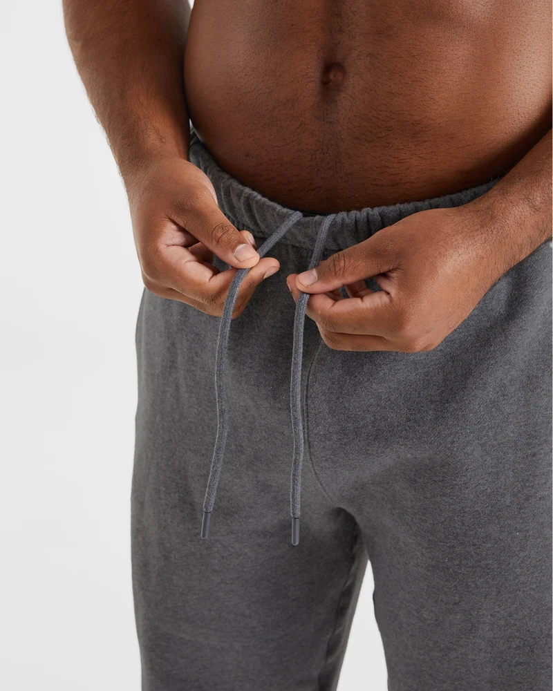 Essential Oversized Joggers - Charcoal Marl