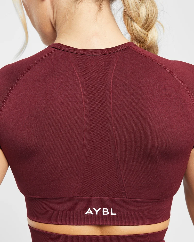 Empower Seamless Crop Top - Rouge Wine